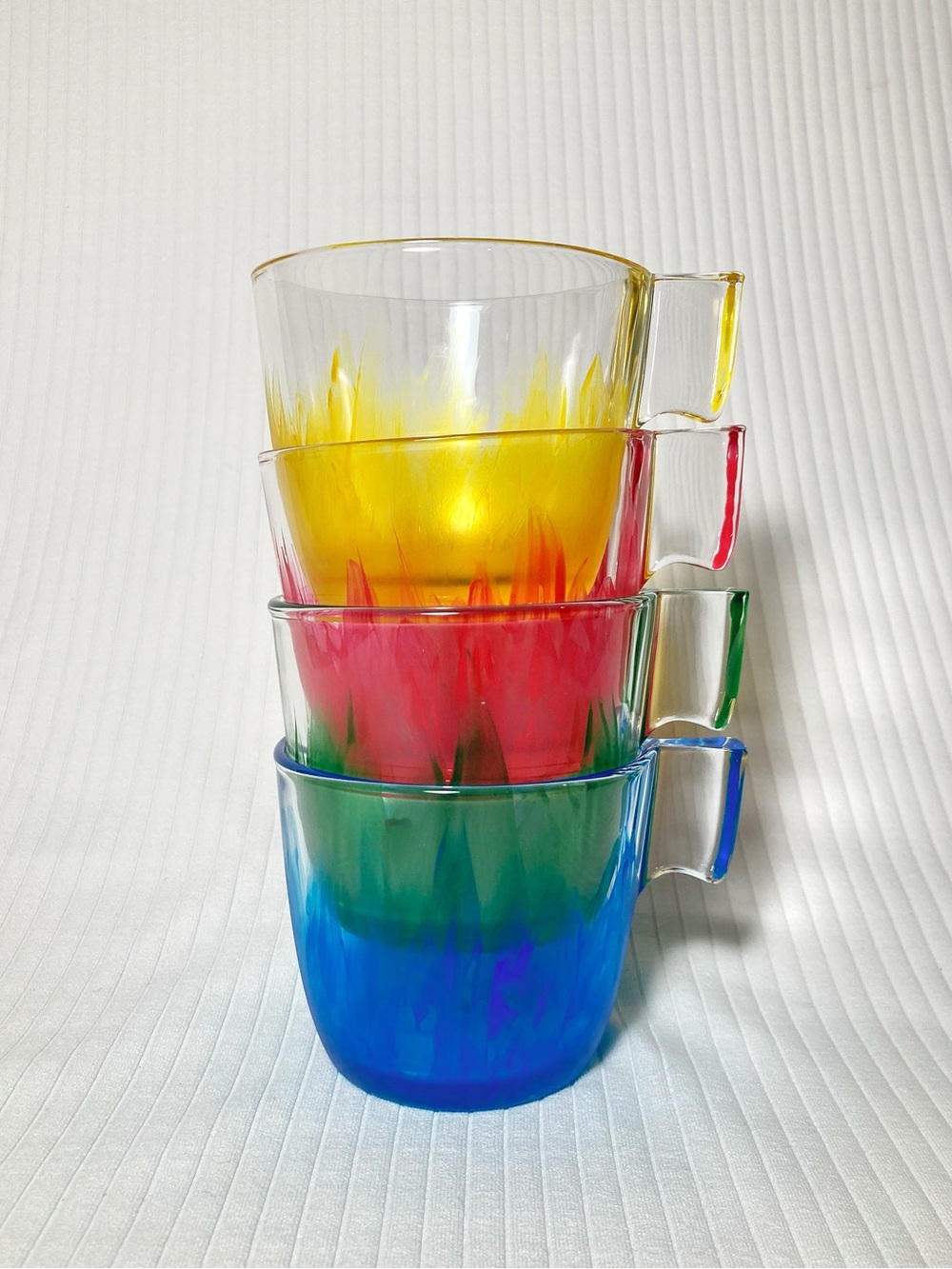 Vintage IKEA glass coffee mugs x4